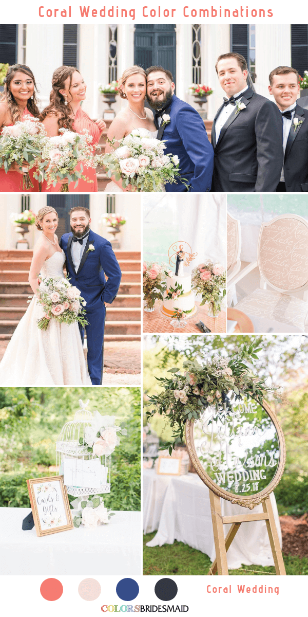 Coral and Blush Summer Wedding Colors